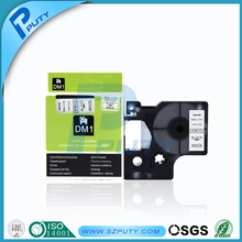 Free shipping 6mm*7m Black on White Label Tape Cartridge Compatible for DYMO label printer D1 43613