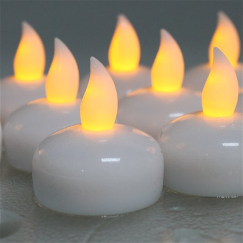 24pcs Water Activated Waterproof Led Candle For Wedding Color Velas Flutuantes Bougie Flottante 1670