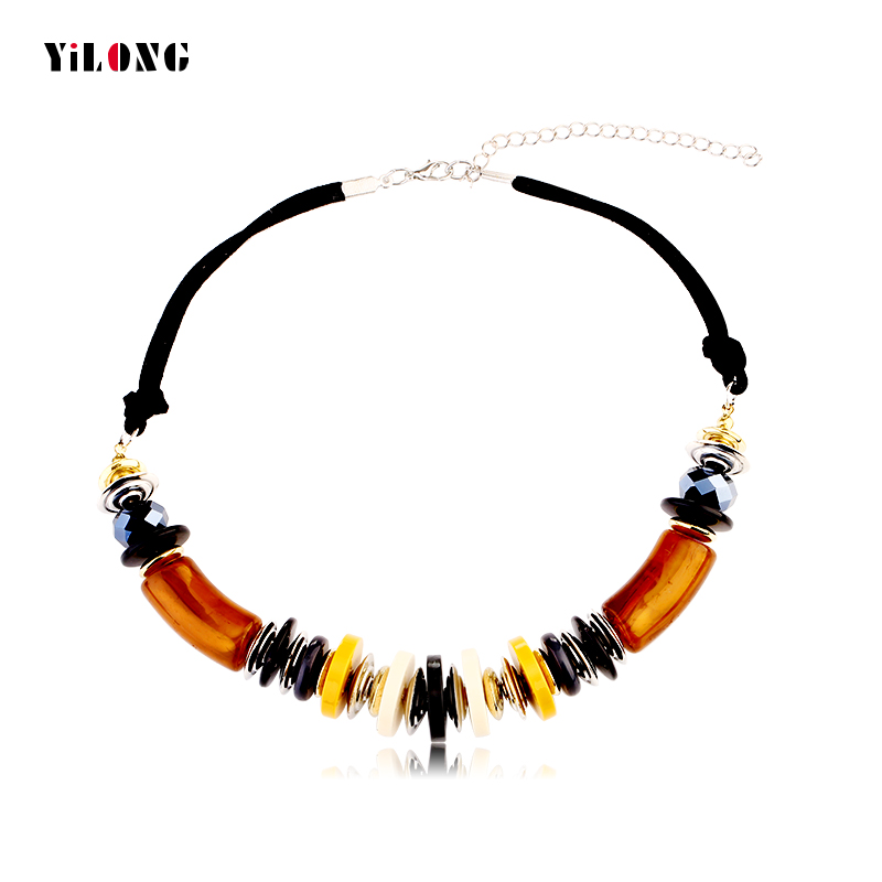 2015 Summer Accessories Evening Party Plastic Beads Vintage Chunky Choker Necklace For Women Cheap Price Good Quality