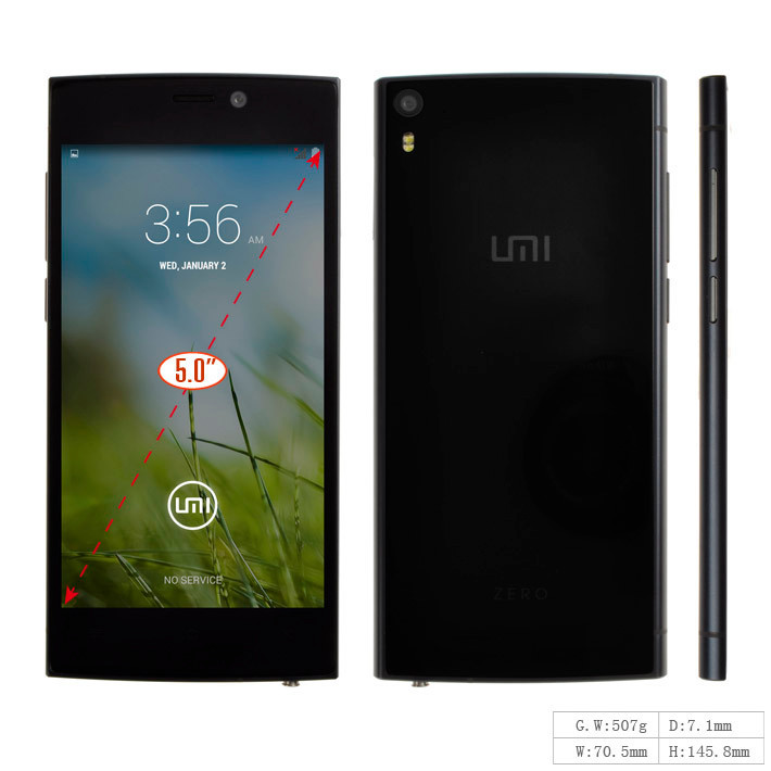 Original UMI ZERO MT6592T Octa Core 5 IPS Screen Android Smartphones 2GB RAM 16GB ROM WCDMA