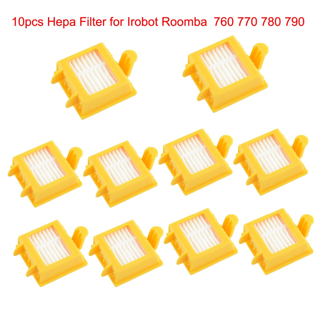 10pcs Hepa Filter Clean Replacement Tool Kit Fit for iRobot Roomba 700 Series 760 770 780