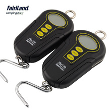 Pesca escala digital 50 kg / 20 g gran luz de fondo LCD negro / amarillo del equipaje de digitaces ponderación de bloqueo automático escala escala electrónica digital