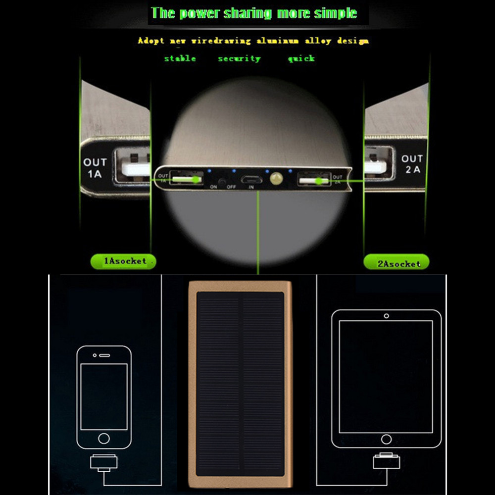 Portable Phone Charger 20000 mAh Ultra Thin Aluminum Alloy Power Bank External Battery Charging Treasure for Smart Phone Portable Phone Charger 20000 mAh Ultra Thin Aluminum Alloy Power Bank External Battery Charging Treasure for Smart Phone