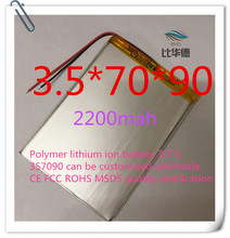 Полимер литиево-ионная аккумулятор 3,7 v, 357090 жестяная банка быть согласно требованиям клиента CE FCC ROHS сертификацией обращению