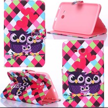 Painting wallet Leather Stand case Cover For Samsung Galaxy Tab 3 Lite 7 0 T110 T111