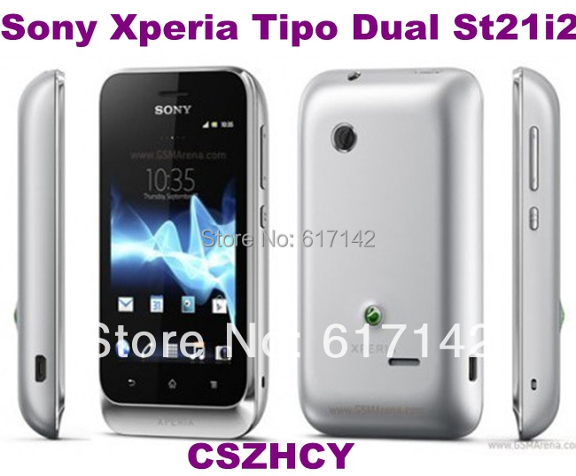 Unlocked Original Sony st21i2 xperia tipo dual Smartphone Android OS WIFI refurbished DHL EMS free shipping