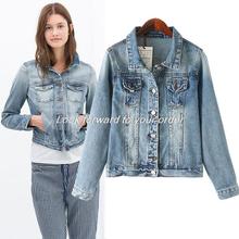 2014 Spring Winter Fashion Cool Ladies Denim Jacket Women Coat