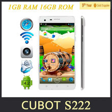 Cubot S222 Dual Sim MTK6582A Quad Core Mobile Phone Android 4.4 OS 5.5 Inch 1GB RAM 16GB ROM 13MP Camera GPS 3G Smartphone