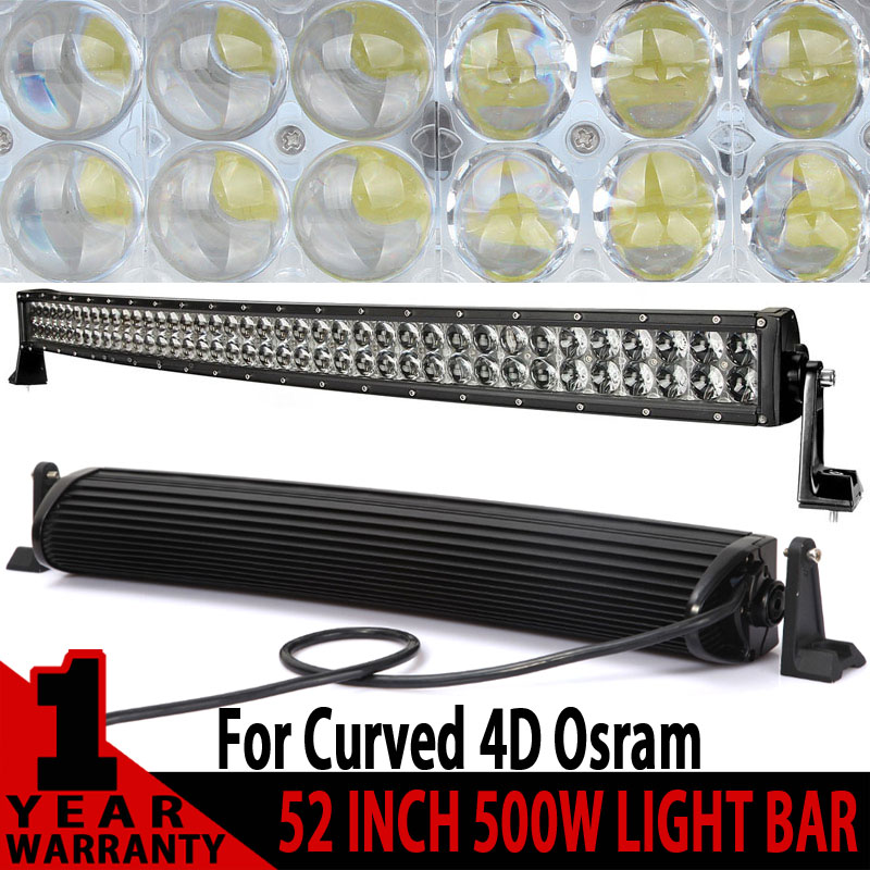 400W Curved LED Light Bar 4D OSRAM 42 inch Led Work Light Bar 4x4 Offroad DC 24V 12V Trucks Wagon ATV SUV Pickup Led Bar Offroad