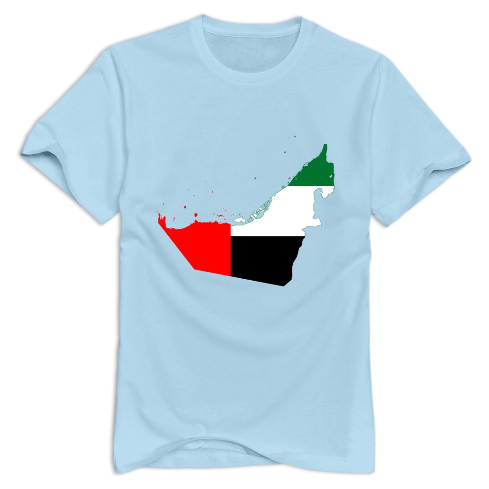 print Flag map of the United Arab Emirates t shirt men big sale new