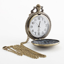 Unisex Fish Alloy Analog Quartz Pocket Watch Bronze