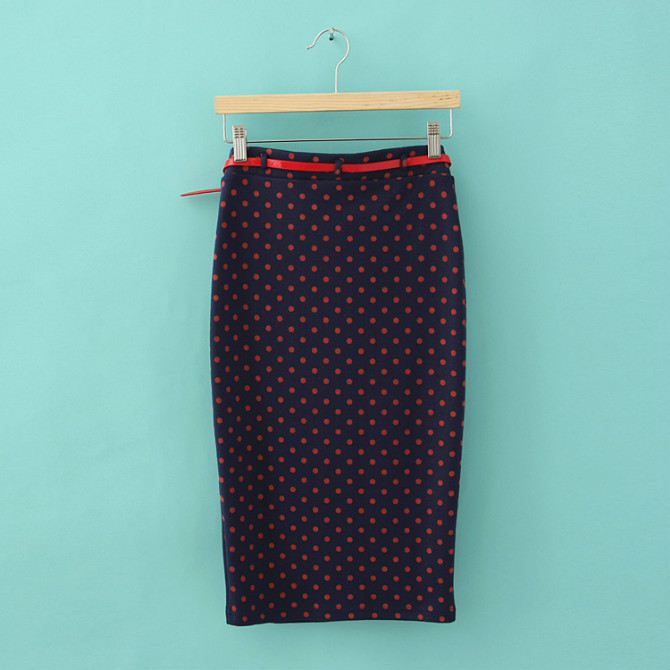 [CARZY] Candy Color Vintage Women Elastic Slim Medium-long High Waist Skirt Stretch Pockets Hip Pencil Skirt with Belt (22).jpg