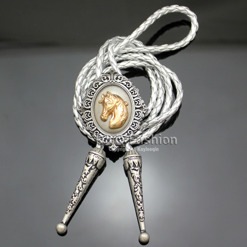 Fab Gold <em>амулеты своими руками на шею</em> Horse Head Leather Bolo Tie Silver Tips Line Dance Rodeo Western Cowboy Jewelry Free Shipping