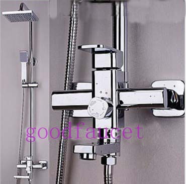 Bathroom Rain Style Shower System Set Faucet Tub And Handheld Spray Mixer Tap Bathroom Rain Style Shower System Set Faucet Tub And Handheld Spray Mixer Tap