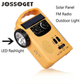 JOSSOGET Solar Power Portable AM FM Radio MultiFunction Flashlight LED Hand Crank Self Powered Radio Phone