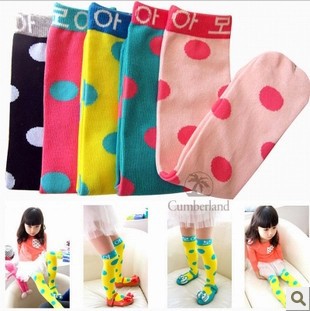 For girls in stockings circular spot design fashio...