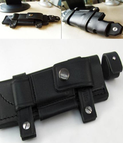 Straight Man made Leather Belt Sheath Scabbard 20x6 5cm For 7 Fixed Knife Black Color For