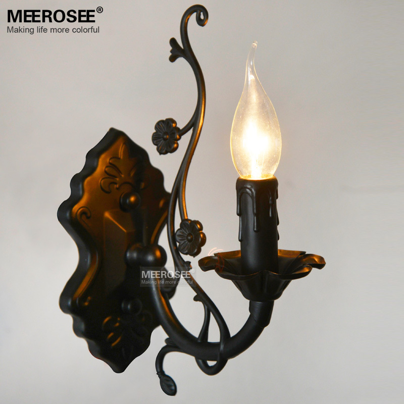 American style Wall lighting fixture Vintage wall bracket Metal wall lamp with E14 bulb for Bedroom cafe sconces 100% Guaranteed
