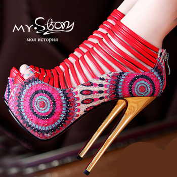 Aliexpress.com : Buy Red Bottom High Heels Open Toe Women Platform ...