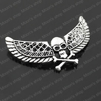 (27525)43*26MM,drill hole:1.2MM Antique Silver Alloy Skeleton Wings Eco friendly & Lead and nickel free,Alloy charms,Pendant