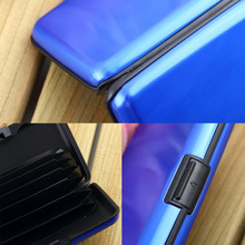 Waterproof Business ID Credit Card Holder Wallet Pocket Case Aluminum Metal Shiny Side Anti RFID scan