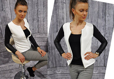 2015 Black White Colors Fashion New Slim Ladies Women Suit Coat Jacket Zipper womens winter jackets