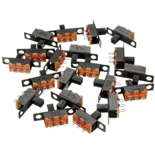 Lowest Price 20PCS Black Mini Size SPDT Slide Switches On-Off PCB 5V 0.3A DIY Material New Hot Sale