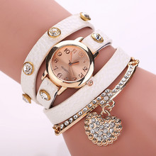 2016 New Arrived Casual Luxury Heart Pendant Women’s Bracelet Wrist watches Dress Watches Women Fashion Watch Brand clock woman