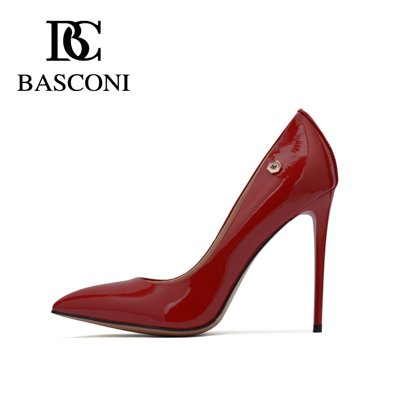 BASCONI brand 2016 new shoes woman pump classic Fashion shoes high quality thin heels pumps Full