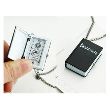Fashion Black Death Note Steampunk Antique Clock for necklace chain Pocket Watch For Men and Women