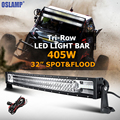 Oslamp 405W 32 CREE Chips Curved LED Light Bar Tri row Combo Beam LED Work Light