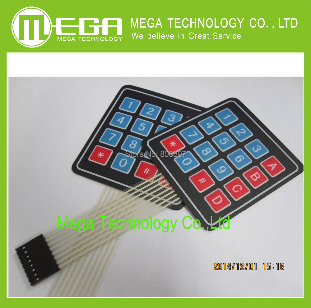 Free Shipping 20 PCS/LOT 16 Key 4 x Membrane Switch Keypad 4x4 4*4 Matrix Array keyboard