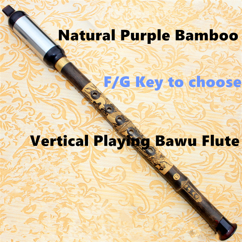 Bamboo Flute Bawu Vertical Playing Bawu Flute F/G Key Flute