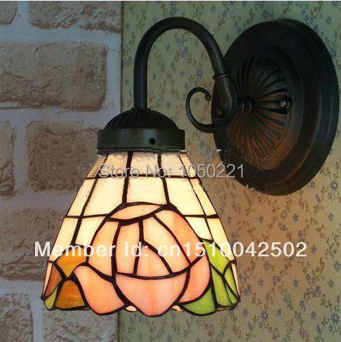 Tiffany Stained Glass Light European Vintage Bathroom Lighting Corridor Antique Wall Lamp Dinning Room Stained Glass Light