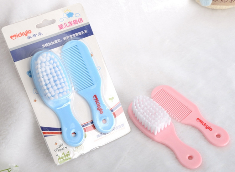 2PCS Solid Safe Baby Brushes & Combs Infant Teezer Hairbrush For Baby Hair Brush Set High Quality Baby Hair Care Hair Comb Baby (6)