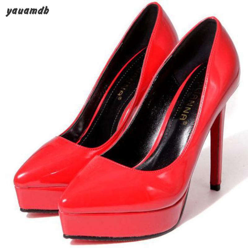 Promoción de Inferiores Rojos De Los Zapatos De Cuña - Compra