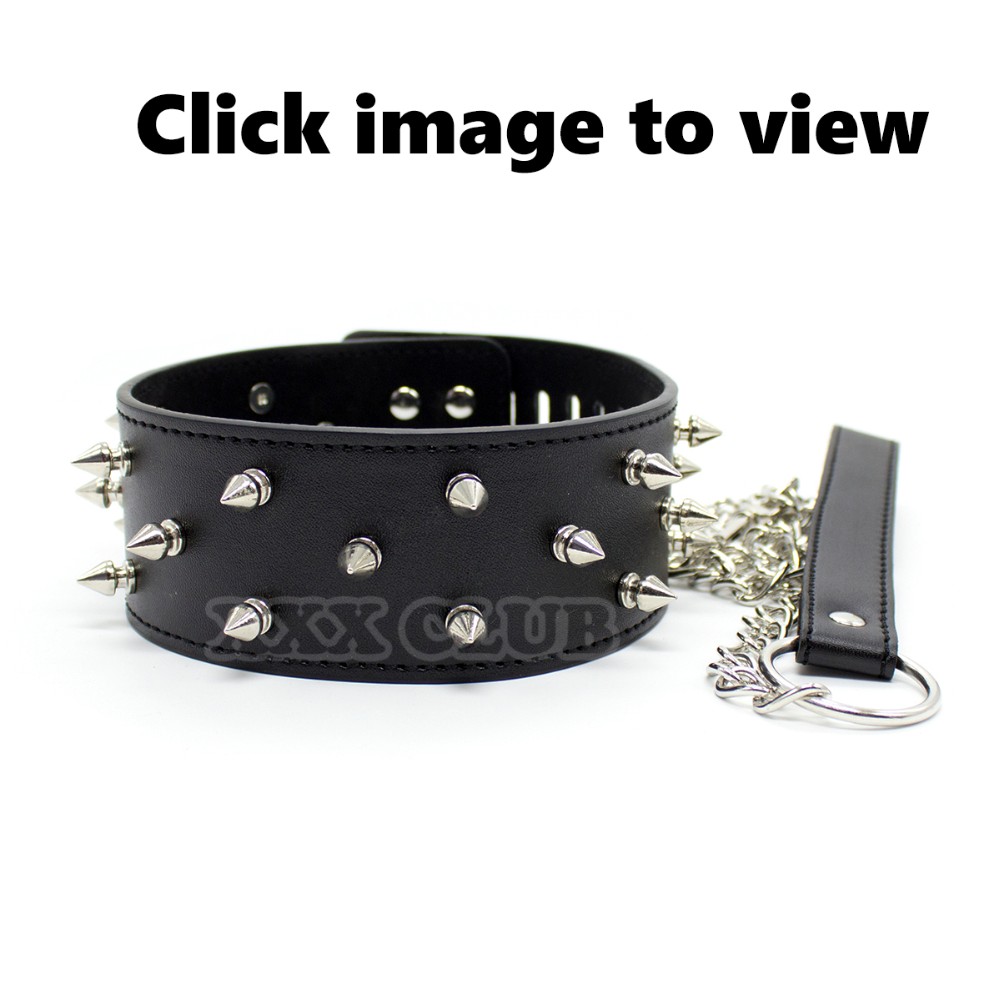 Thierry Adult Sexual Pleasure Rivet Spiked Leather Handcuffs Ankle