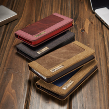 CaseMe Cowboy Style Jeans canvas Leather Credit Card Wallet Flip Case for iphone 5s Se Cellphone Cover Bags