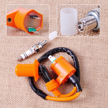 Racing Ignition Coil + Spark Plug A7TC Fit for GY6 50cc 70cc 90cc 125cc 150cc Scooter ATV Moped Go Kart Dune Buggys Dirt bike