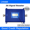 Lintratek 3G Signal Amplifier LCD Display Mobile Phone Repeater W CDMA 2100mhz 70db High Gain UMTS
