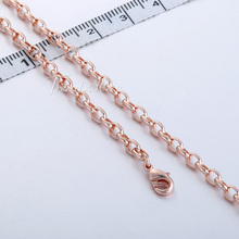 4MM Oval Link Mens Chain Womens Unisex Girls Boys 18K Rose Gold Filled GF Necklace Customize