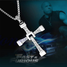 New Luxury The Fast and The Furious Dominic Toretto Pendant Necklace Collares Nuevos 2015 Long Silver