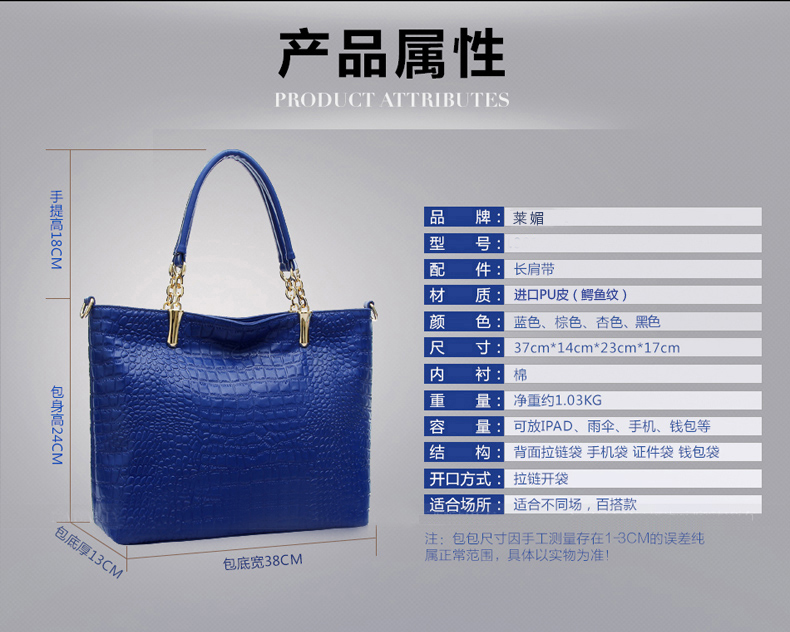 2015 Fashion Brand GENUINE LEATHER Handbag Women Vintage Tote Cow