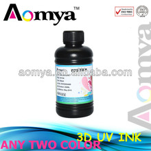 Any two color UV LED Ink UV Printing Ink For epson UV Flatbed Printer DX5 DX6 DX7 head for Plastic Ceramic PP PU ABS Glass Wood