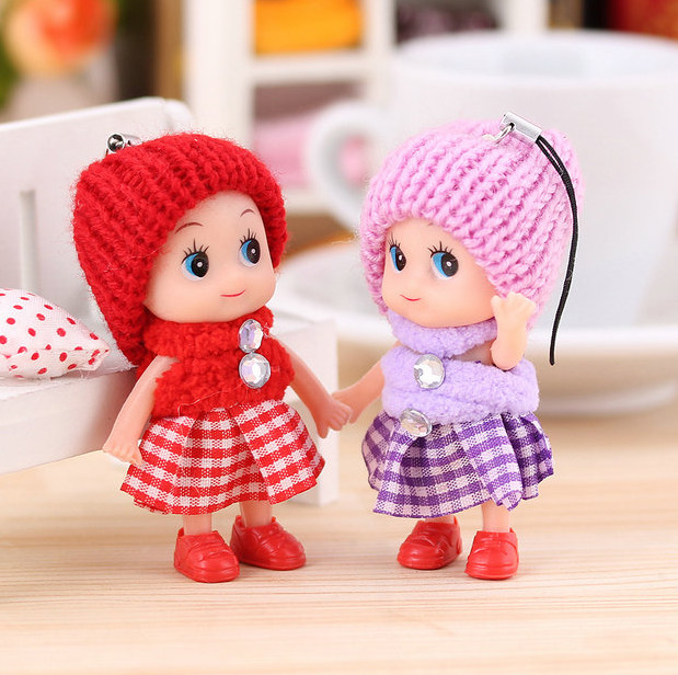 Wholesale 10pcs/lot 8cm dolls Very Cute Confused Doll Fashion Doll Pendant Birthday Gift Wedding Gift Free Shipping