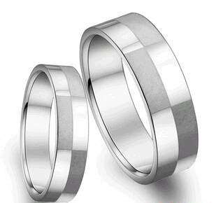 2015 Fashion Full Stainless Steel Couple Finger Rings New Romantic Engagement Wedding Promise Rings Women Men
