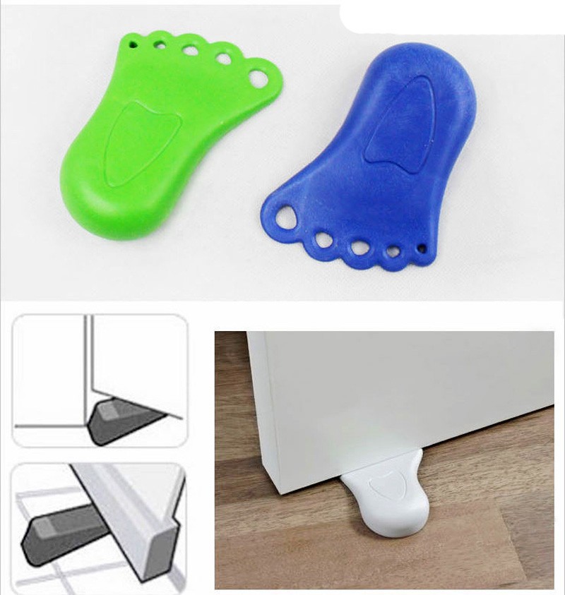 New Style Home Decor Child Baby kid Practical Foot Shape Finger Safety Door Stopper Protector Baby safety Door Jammer protection (2)