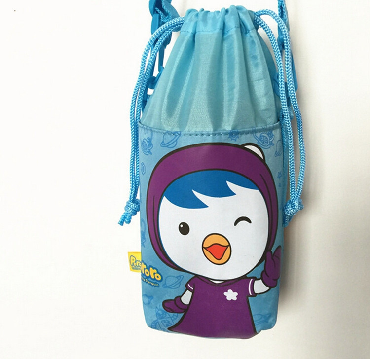 Cute Pororo Toys For Children Outdoor Thermos Baby Bottle Cover Warmer Insulation Baby Bottle Bag Huggers Children School Bag (6)