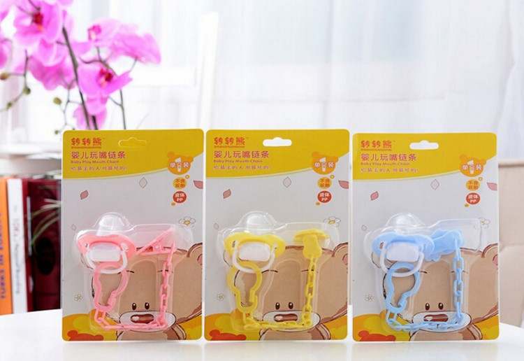Baby Nipple Pacifier With Chain Clip Natural Rubber Pacifier Plastic Soother Chain Portable Nuk Pacifier Teat Teeth Grillz (7)