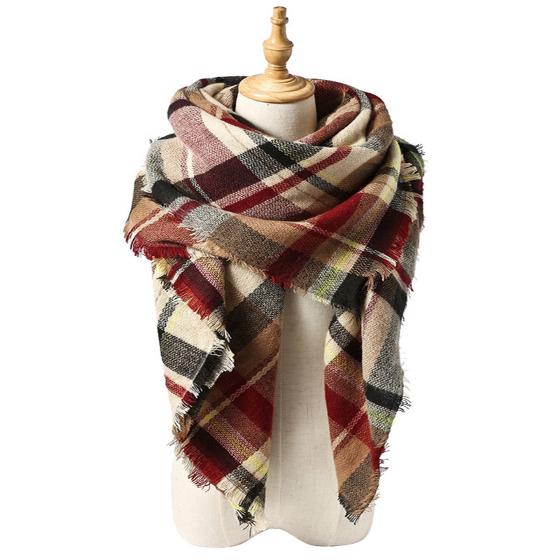 Winter Large font b Tartan b font Fashion Women Versatile Gorgeous Plaid Scarf High Quality Pashmina